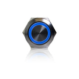 25mm Stainless Steel Button With Blue LED